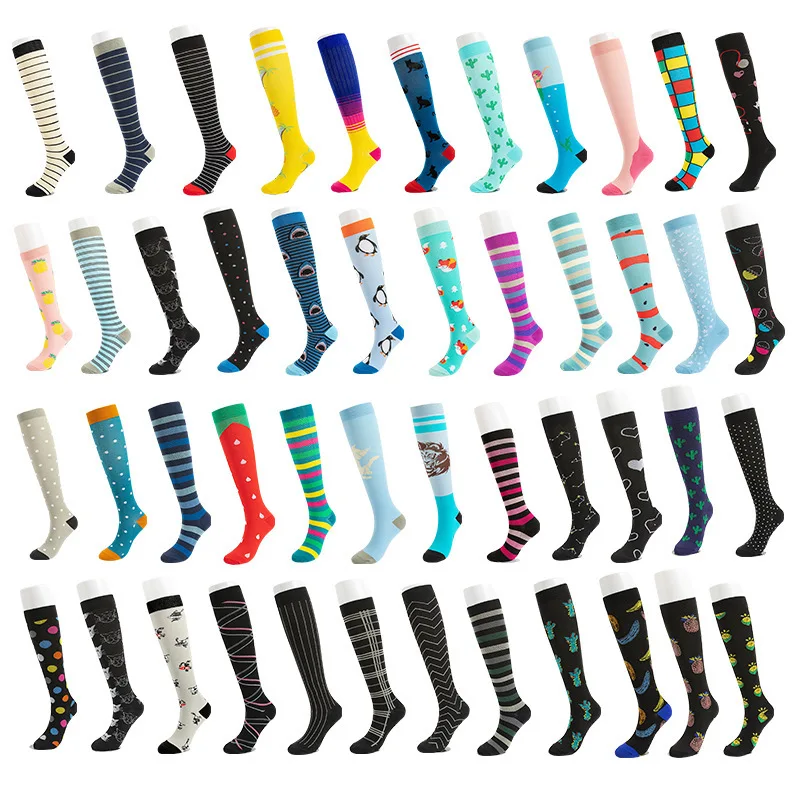 Factory Price Athletic Crew Unisex Running Wholesale Custom Print Compression Socks