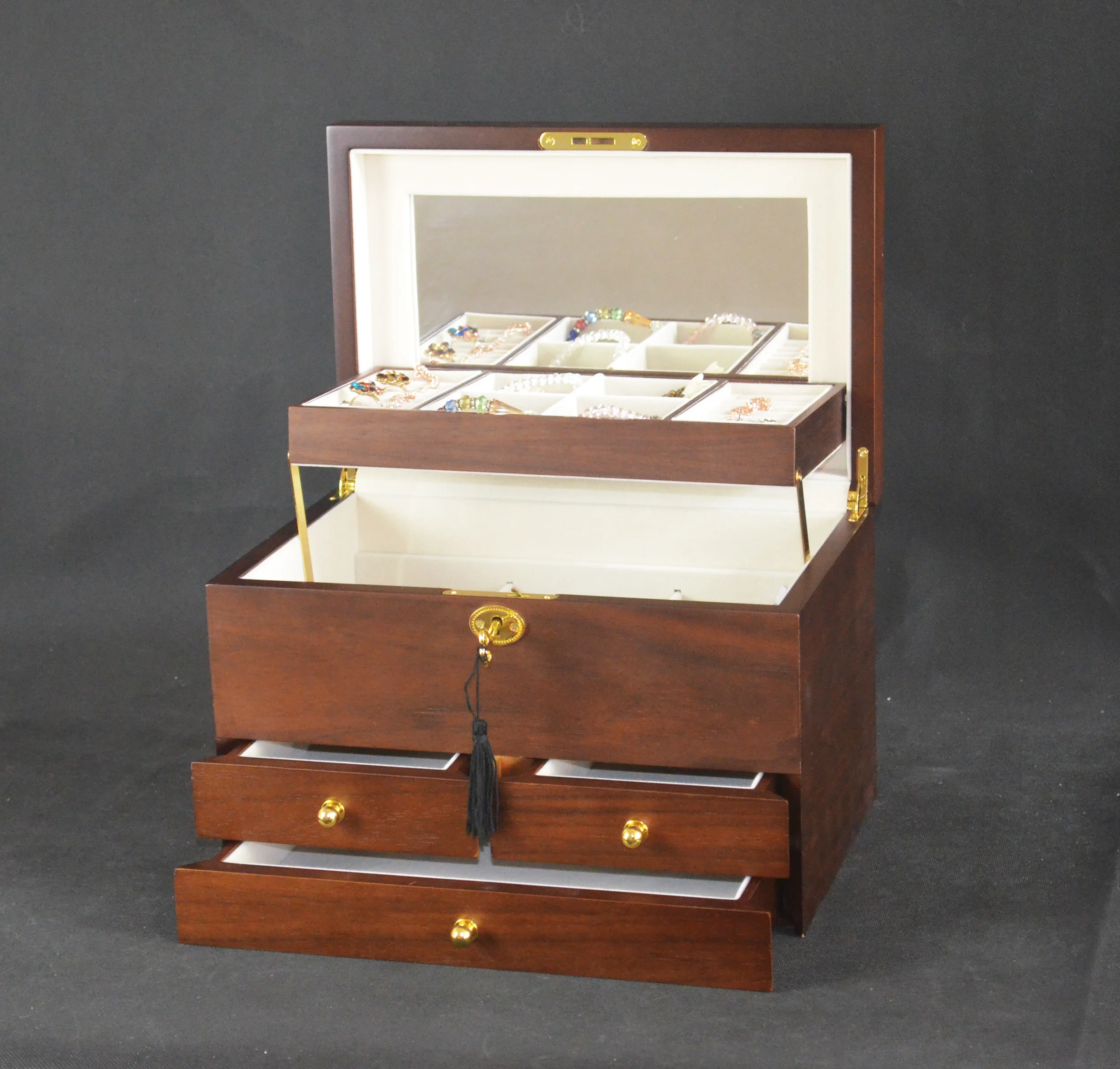 Деревянная Подарочная коробка для ювелирных изделий для леди и свадебный сувенир