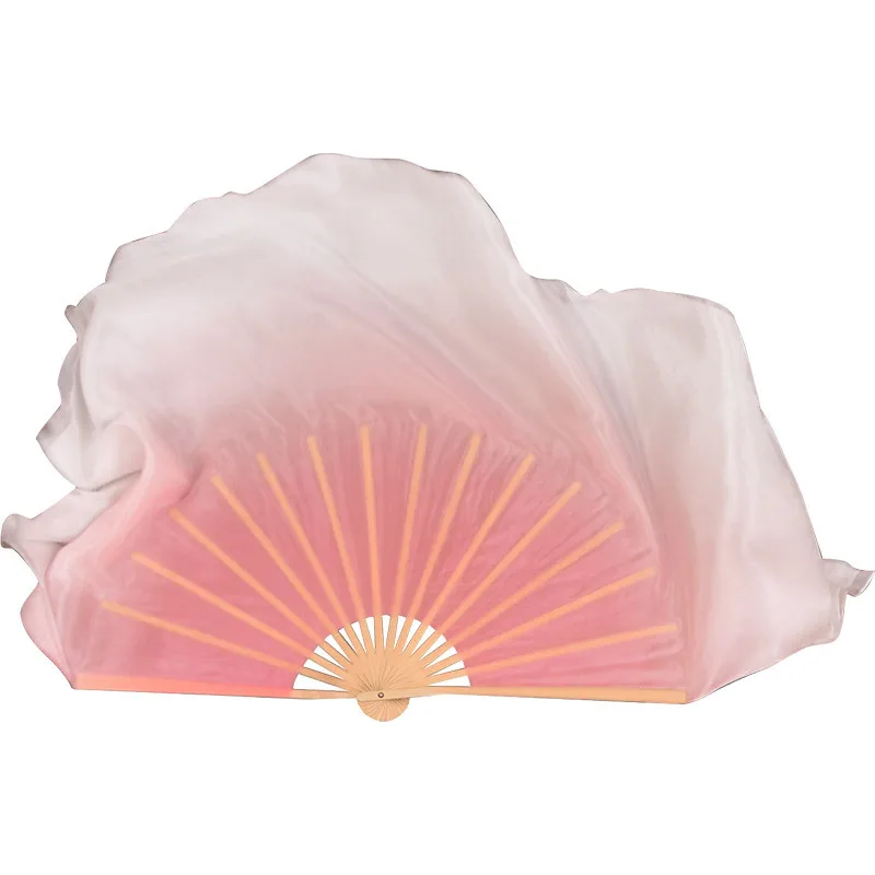 Winged Sirenny Double Silk Belly Dance Short Silk Fan Veil