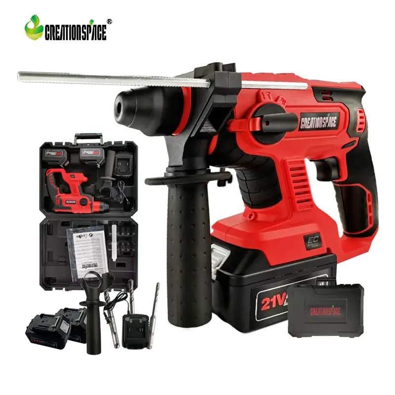 New Arrival Electric Lithium Battery Cordless Drill Machine Rotary Hammer