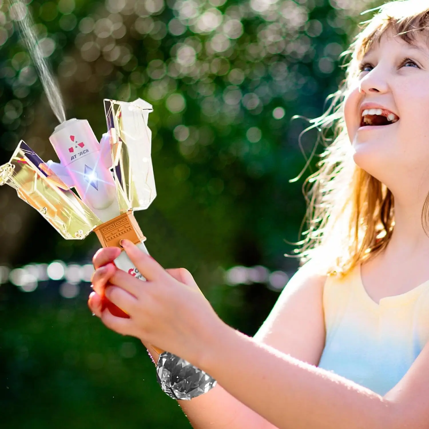 Fairy Wand Transform Water Gun Battery Operated Pool Soaker Toys with LED Lights