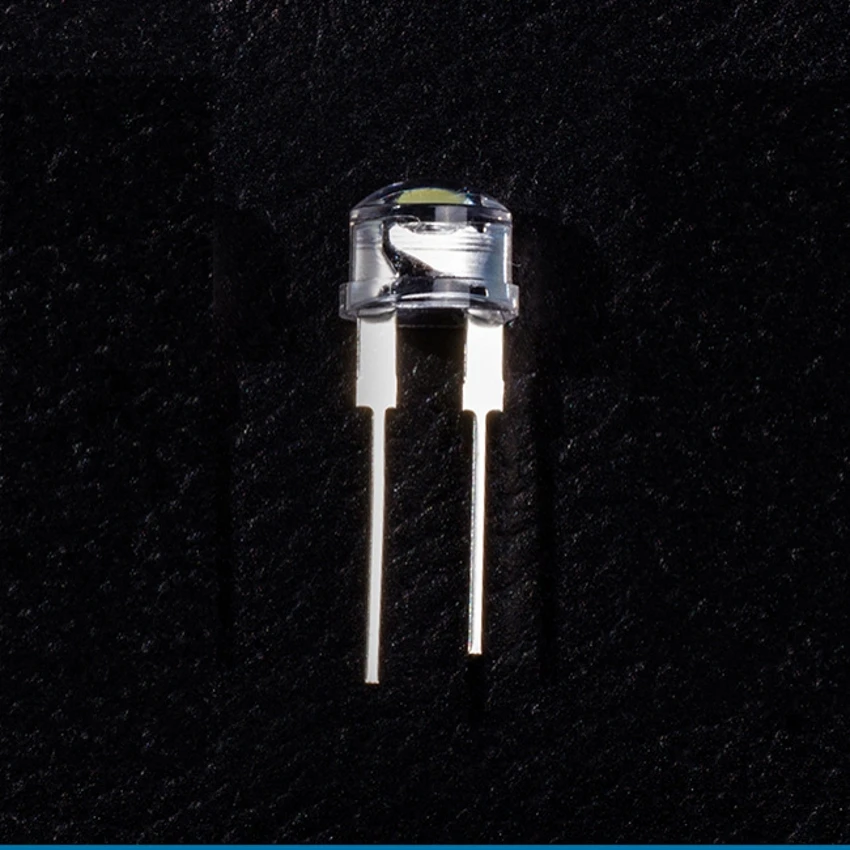 Rohs certificated 5 years warranty High Power 8mm straw hat 0.5W Ultra Bright white Color 6500K 50000mcd LED Diode