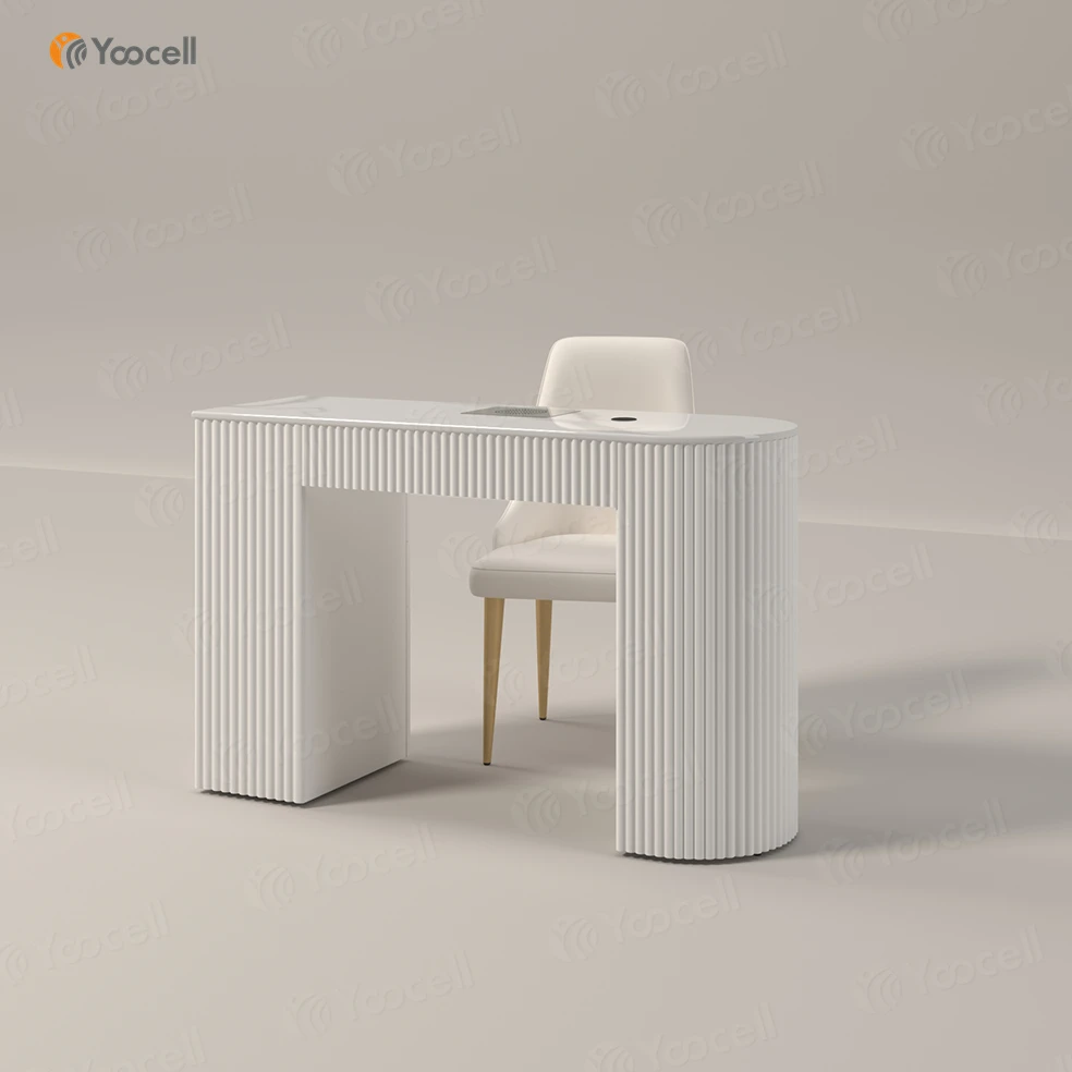 Yoocell  modern nails table salon manicure furniture customized sintered stone top beauty salon manicure table