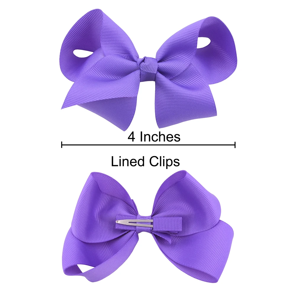 4 inch JoJo Hair Bow Clips for Little Girls Grosgrain Ribbon Bow Alligator Hair Clip Toddler Baby Girl Teens Hair Accessories