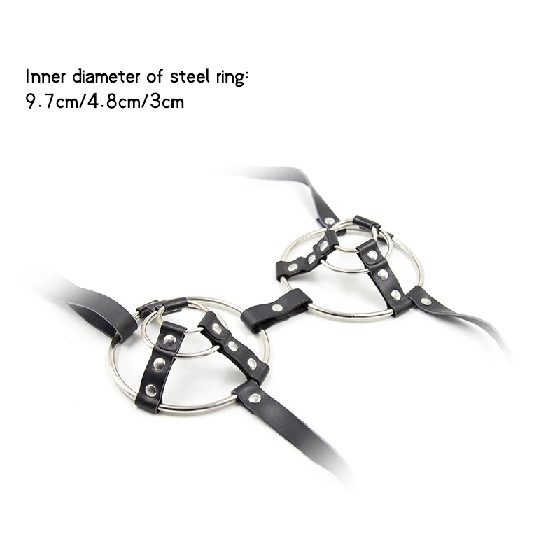 Alternative Erotic Toys Sexy Busty Iron Ring Bra Bondage Products  Female Erotic Lingerie Sets Body Harness Bust Bondage