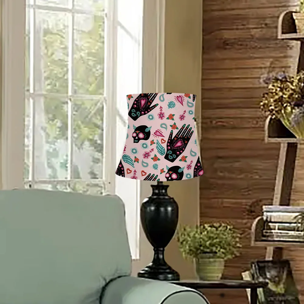 
Lampshade Lamp Shell Factory Outlet Halloween Scary Blood Handprint Pattern Table Lampshade Straight Bedroom Living Room Wall 