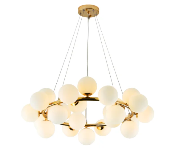 Simig освещение золотой современный стеклянный шар обеденный блеск для салона круглый облачный свет Светодиодная лампа G4 люстра