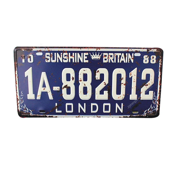 Car accessories custom reflective american size car license