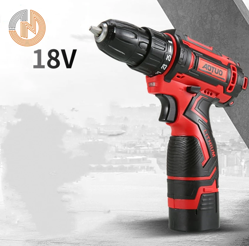 12V 16.8V 36V Three types batteries domestic industrial lithium electric drill tool wood metal cordless drill set