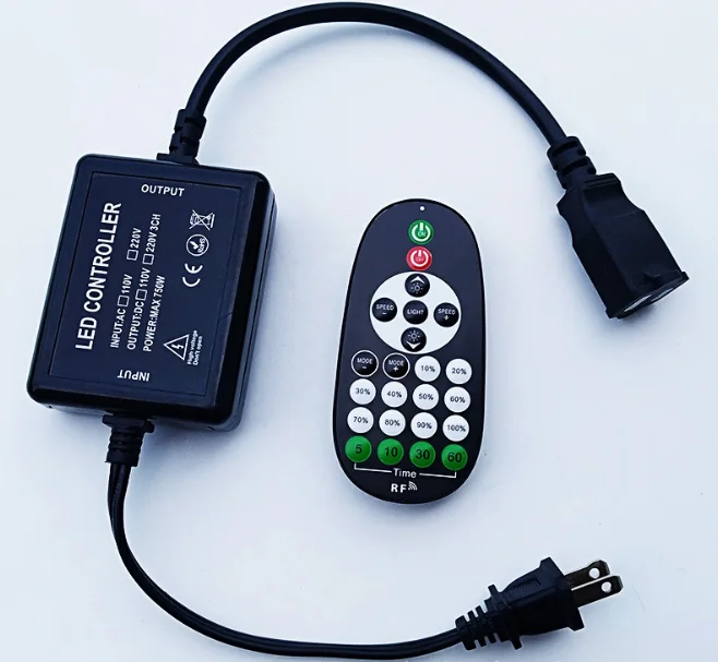 220V Led Strip Controller 720W with 23keys remote IR Led Dimmer for 5050/2835 High Voltage Strip Light