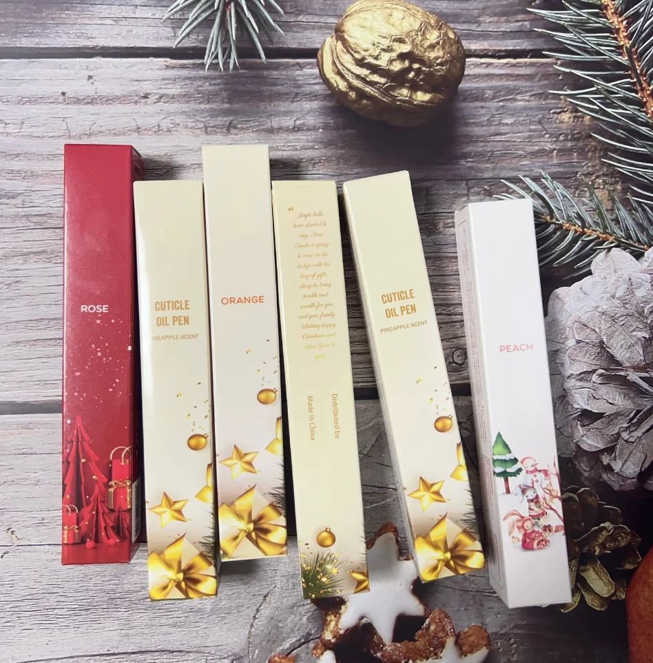 OEM Christmas Gift Beauty Personal Care Nail Suppliers Nail Art Cuticle Revitalizer Oil Pen for Nail Salon Care oil Xmas Design