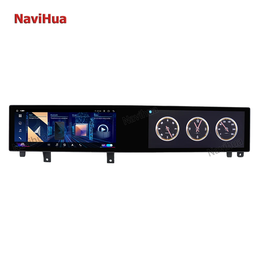 Navihua New  Design 21inch Dual Screen Android Car Radio GPS Navigation Multimedia DVD Player for BMW X5 X6 F15 F16 NBT System