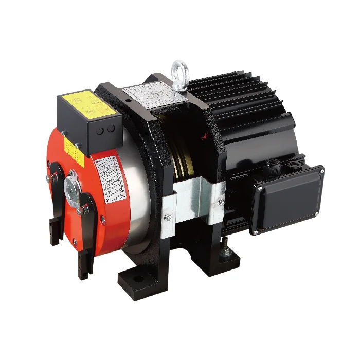 Montanari Gearless Permanent Magnet Generator Hoist Motor Cheap Elevator Lift Traction Machine