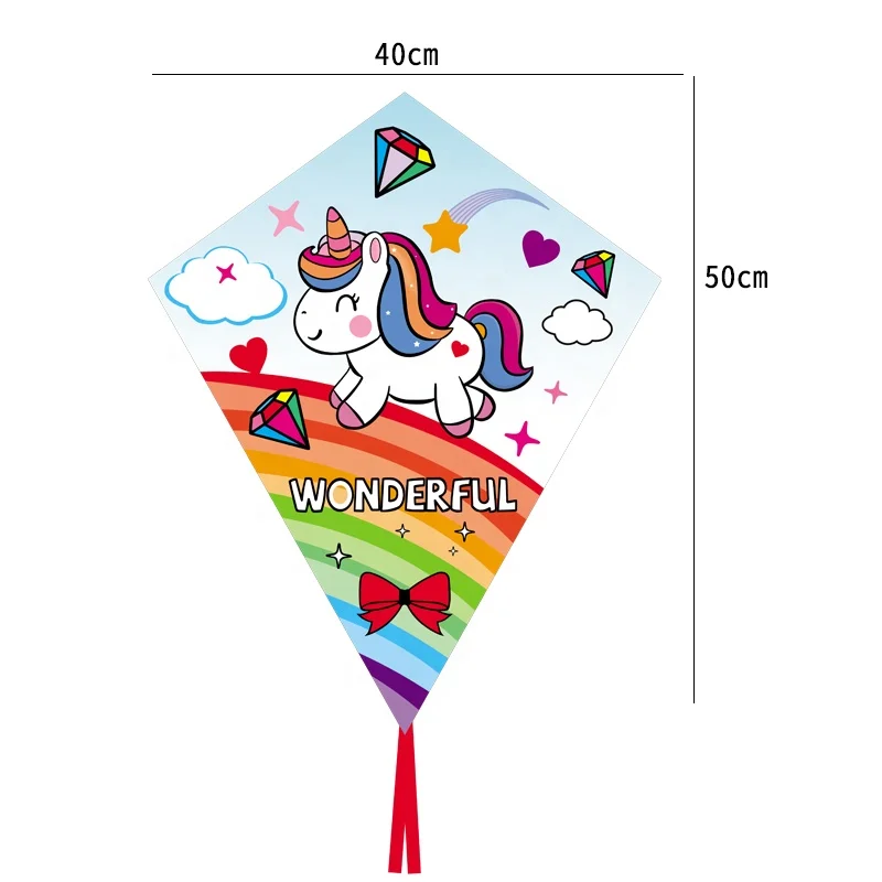 OEM Kites One Color printing DIY  kids kite  paper  Drawing   teaching Commercial kite