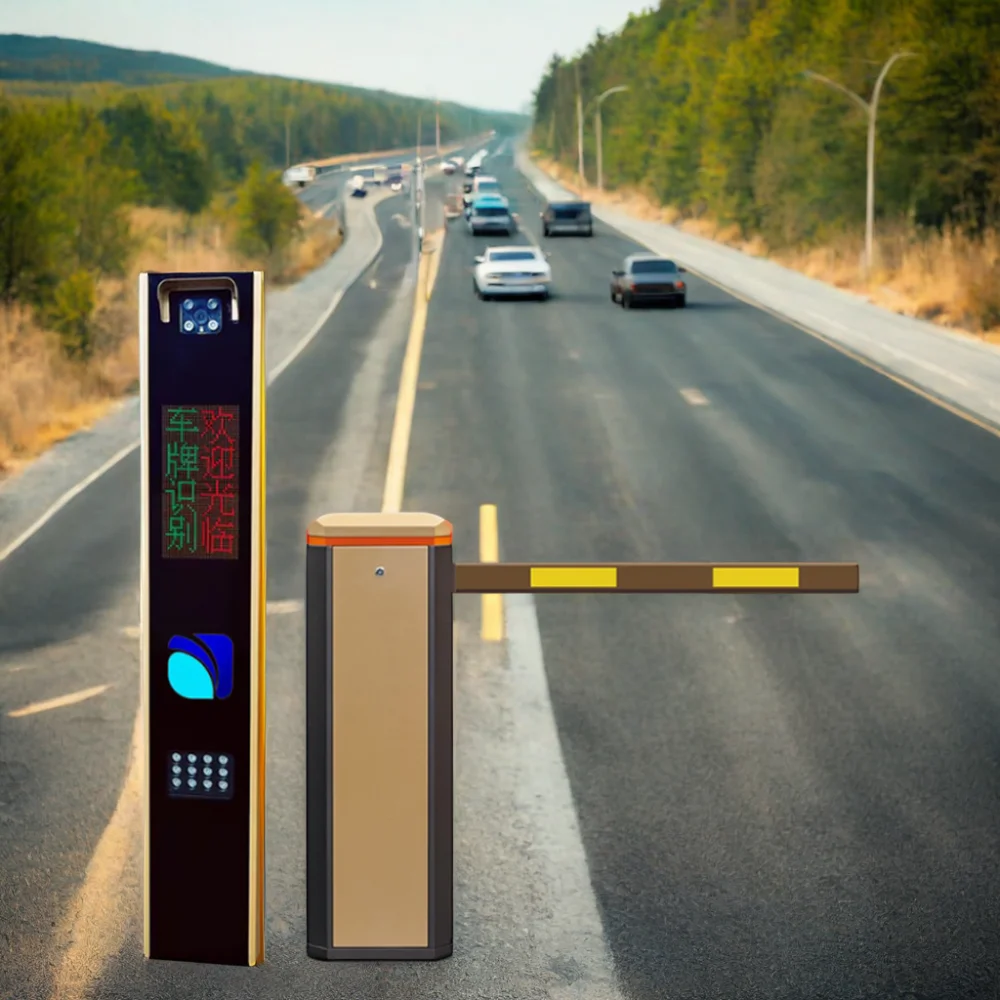 LPR Straight Bar Automatic Lane Barrier Parking System Paper Ticket Lot System Car Parking For Toll Gate