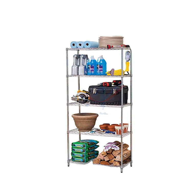 5 слоев Легкая установка проволочные полки и металлическая стойка для