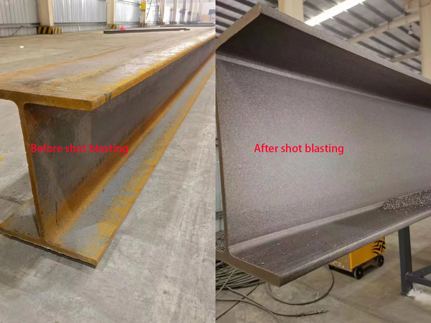 Steel plate rust cleaning shot blasting machine