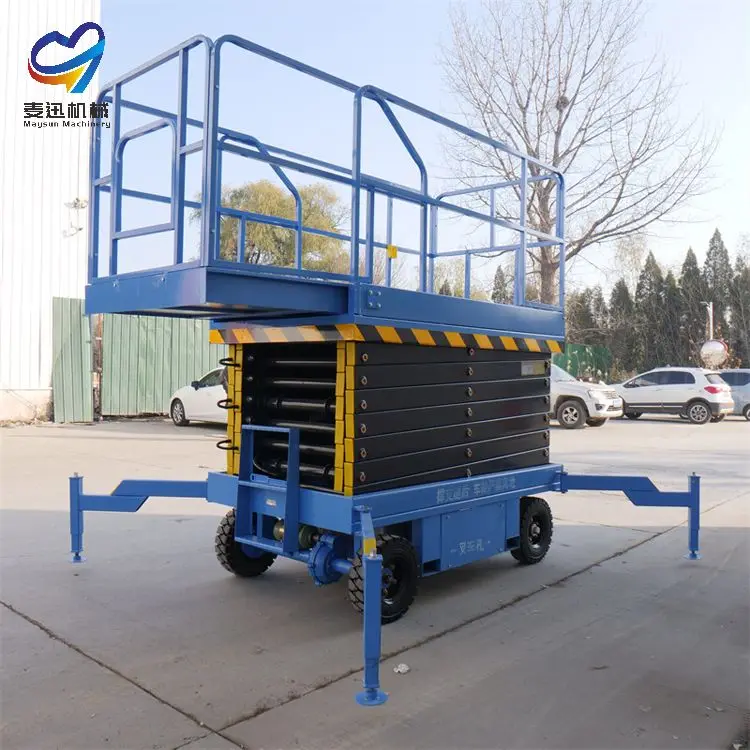 Factory Hydraulic New Mobile Scissor Lift Electric Lift Platform elevator 4-18m Manual Movable Scissor Lift
