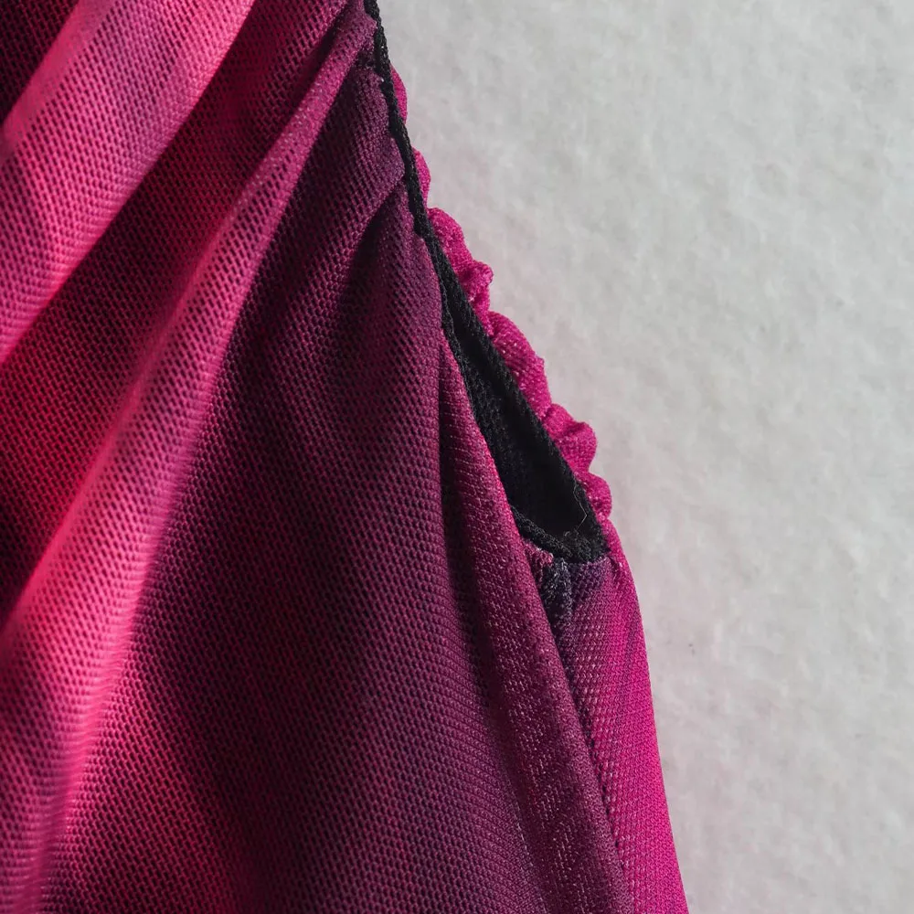 Женское плиссированное платье PB & ZA, винтажное шелковое платье без рукавов на бретельках, осень 2022