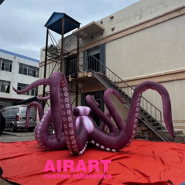 Cheap pink inflatable octopus, stage decoration inflatable octopus