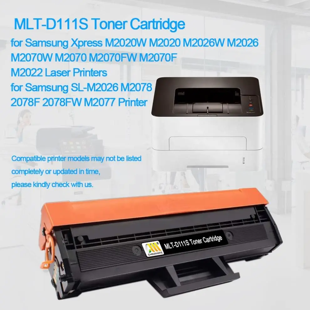 Чинамат для Samsung 111S Совместимый картридж с тонером 101S 103S D1043S D1053S D106S D108S 109S 103L D111S D111L картриджи