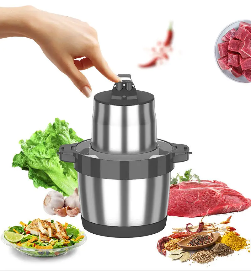 Pure Copper Motor Electric 6L/8L/10L/12L Yam Pounder FuFu Blender Commercial Meat Grinder Machine