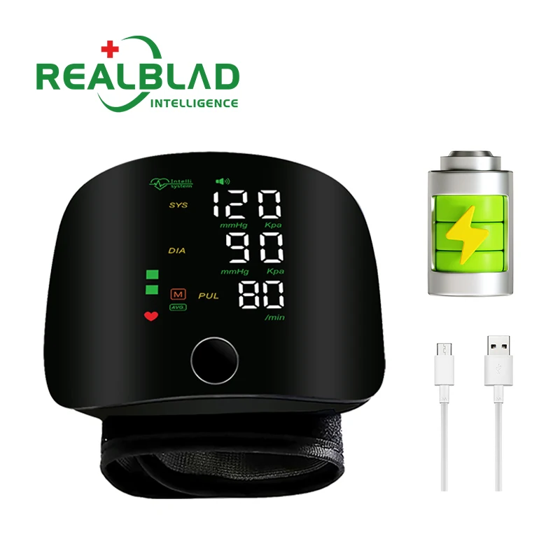 Rechargeable Digital Baumanometer Blood Pressure Meter  Electronic Sphygmomanometer  Wrist Tensiometer watch bp Digital Machine