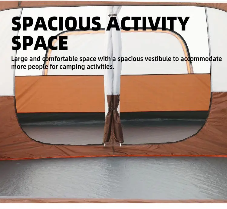 1 Second Quick Open  Family Tent Camping Tents 12 Persons Waterproof Outdoor Family Automatic Tent With 2 Bedroom 1 Living Room