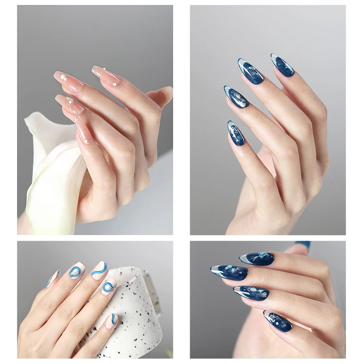 Ультратонкий гель для наращивания ногтей MyBeautyNails 15 Размеров полностью с гравировкой полное покрытие короткий