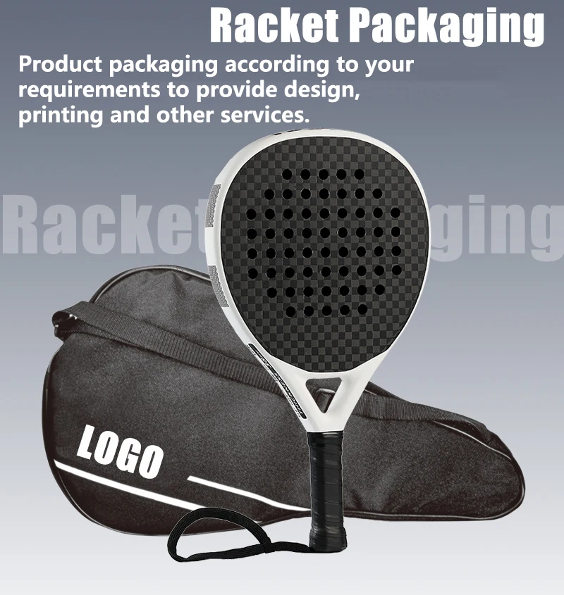 Carbon Fiber Surface Padel Racket with EVA Memory Flex Foam Core Padel Tennis Racquets Paddle Tennis Racket