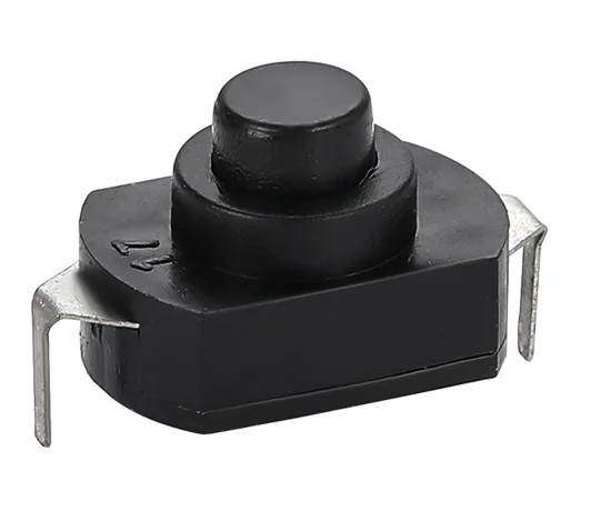 Пользовательские черный/белый 2 pin 30VDC 1A мини-кнопочный сенсорный двухконтактный выключатель фонарик