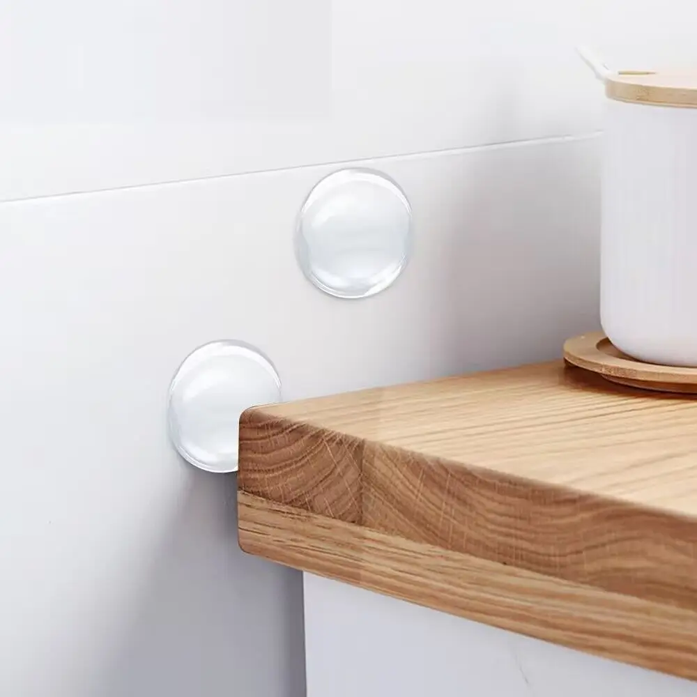Deson Clear Door Stoppers Wall Protector Rubber Wall Protectors from Door Knobs Self Adhesive Round Door Bumper