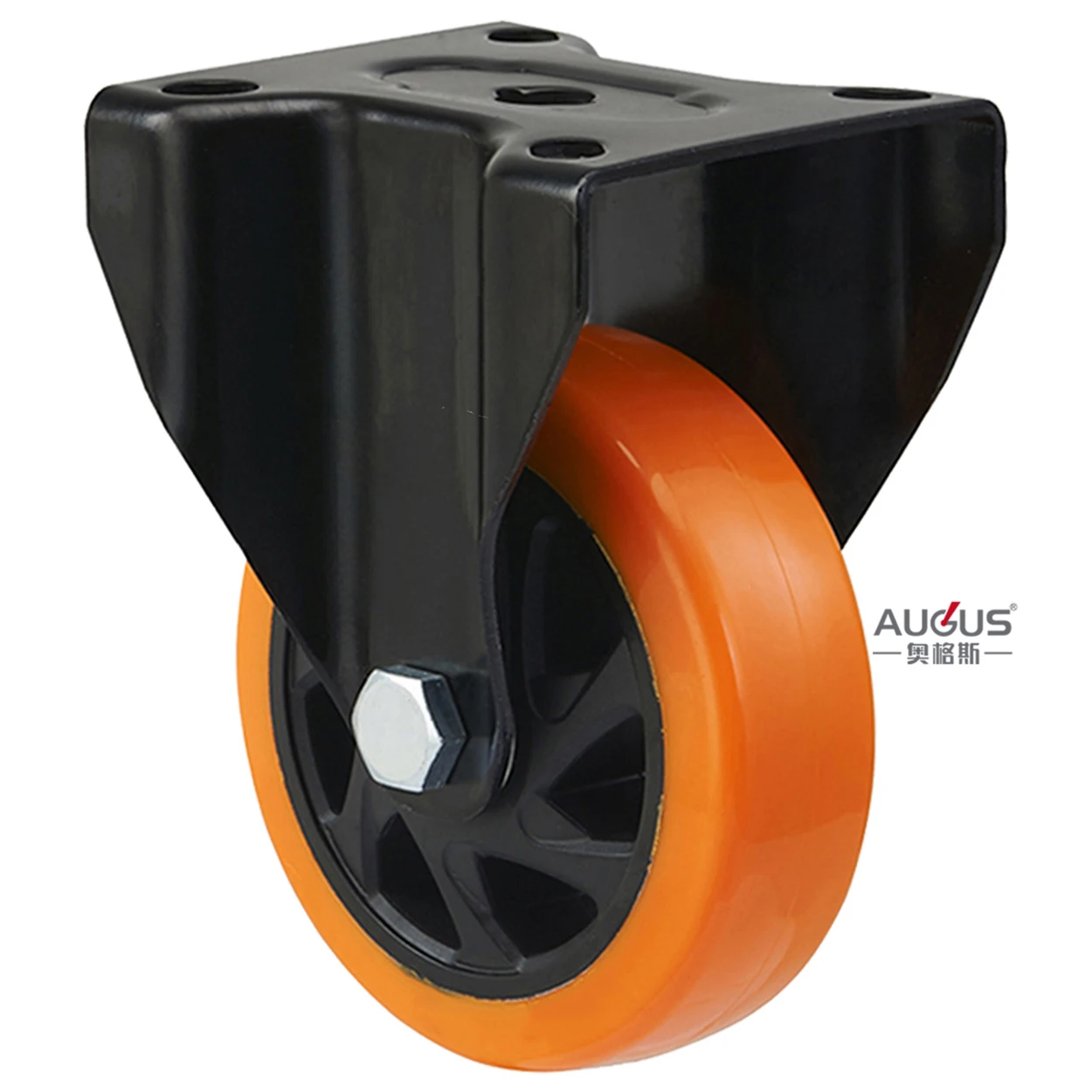 150 mm x 40 mm polyurethane wheel for trolley heavy duty caster with brake