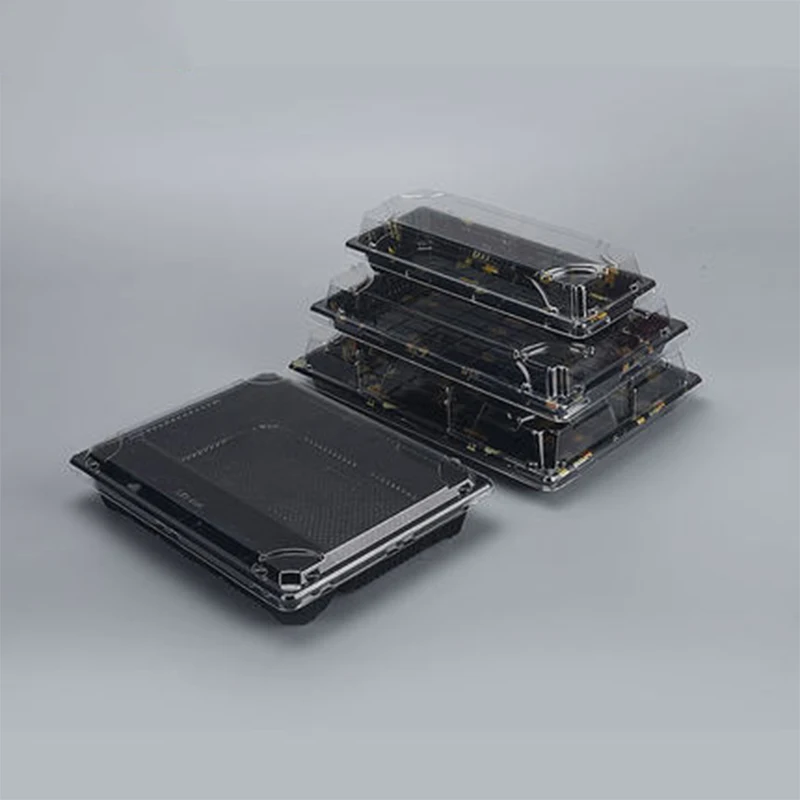 custom printing packaging food sushi boxes/plastic sushi blister trays containers