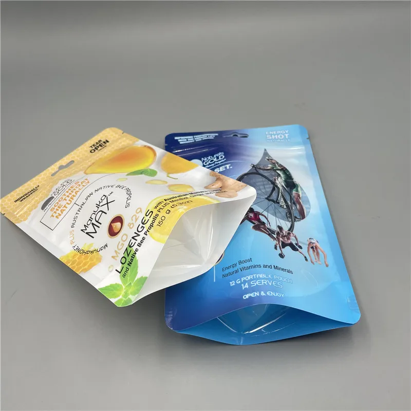 Custom 250 Grams Resealable Plastic Bags Food Packaging Stand Up Pouch Zip Lock Bag With Logo