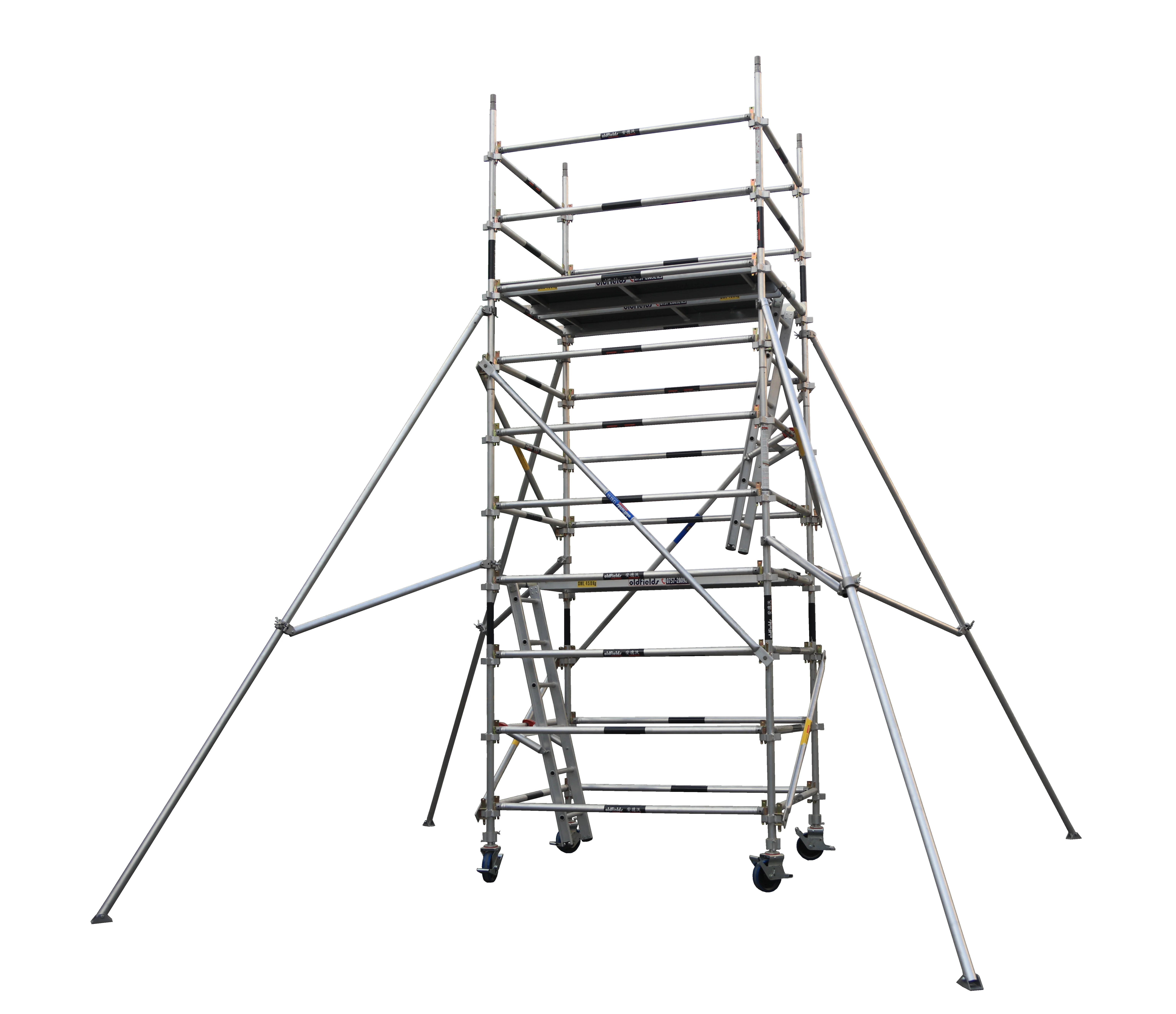 Легкая установка, алюминиевая башня для лесов с ограждением, алюминиевые лестницы, лестницы, многофункциональные Лестницы 6 м, 10 м, 12 м