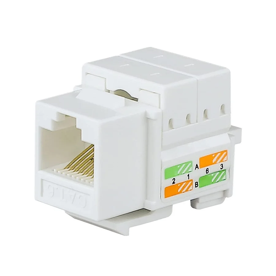Kecheng лидер продаж Cat5e Keystone 8p8c Cat6 Jack Rj45 разъем модуля Сеть 10 шт./коробка 1 шт. женский белый