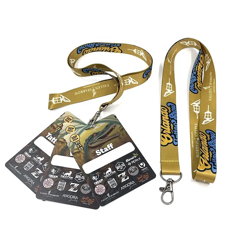 Customized Size Work ID Card Lanyard VIP Event Backstage Passes All Access Passes
