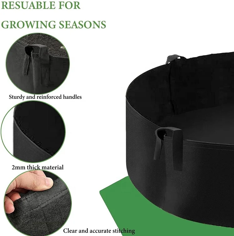 Farm nursery planter grow bag tree seeding pot fruit fabric plant pots Flower pot 100 gallon grow bags for planting vegetables