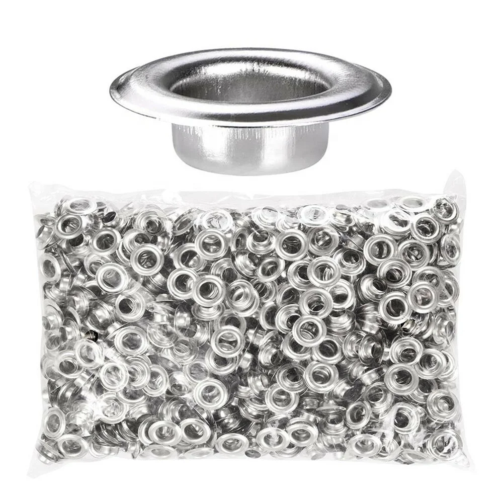 12mm Silver Brass Eyelets Male Female Set