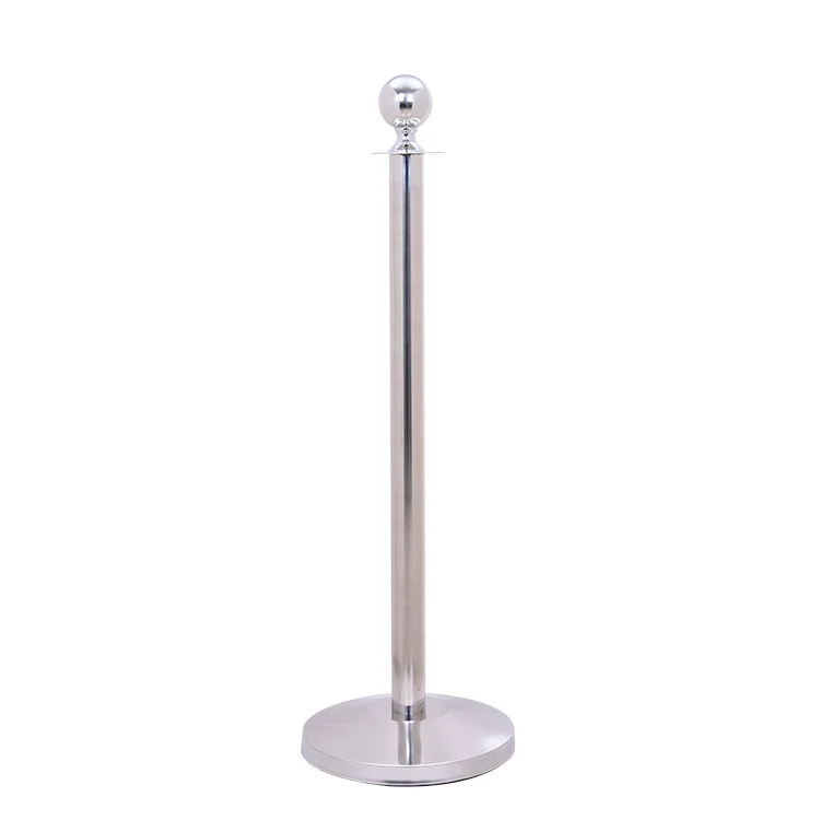 Из нержавеющей стали в виде шариков в верхней части веревка барьеры