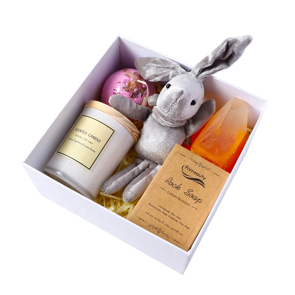 custom christmas women gift 	aromatherapy soy wax scented candles skin care travel bathroom bath ball bombs soap luxury bath set