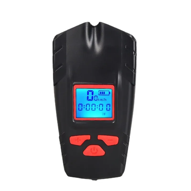 LED Bicycle Headlight With Speedometer Odometer And 120dB Horn 4 Light Modes USB Rechargeable Waterproof Bike Light