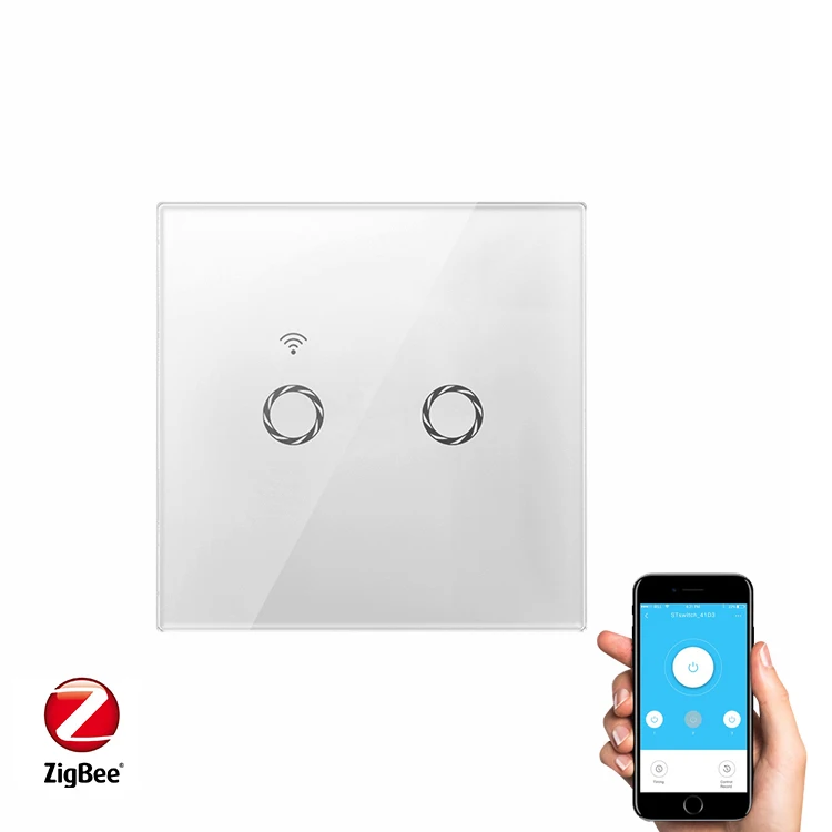 Glass Zigbee Control Wall Switch Blank Faceplate, Smart Tuya Wall Switch Touch Panel