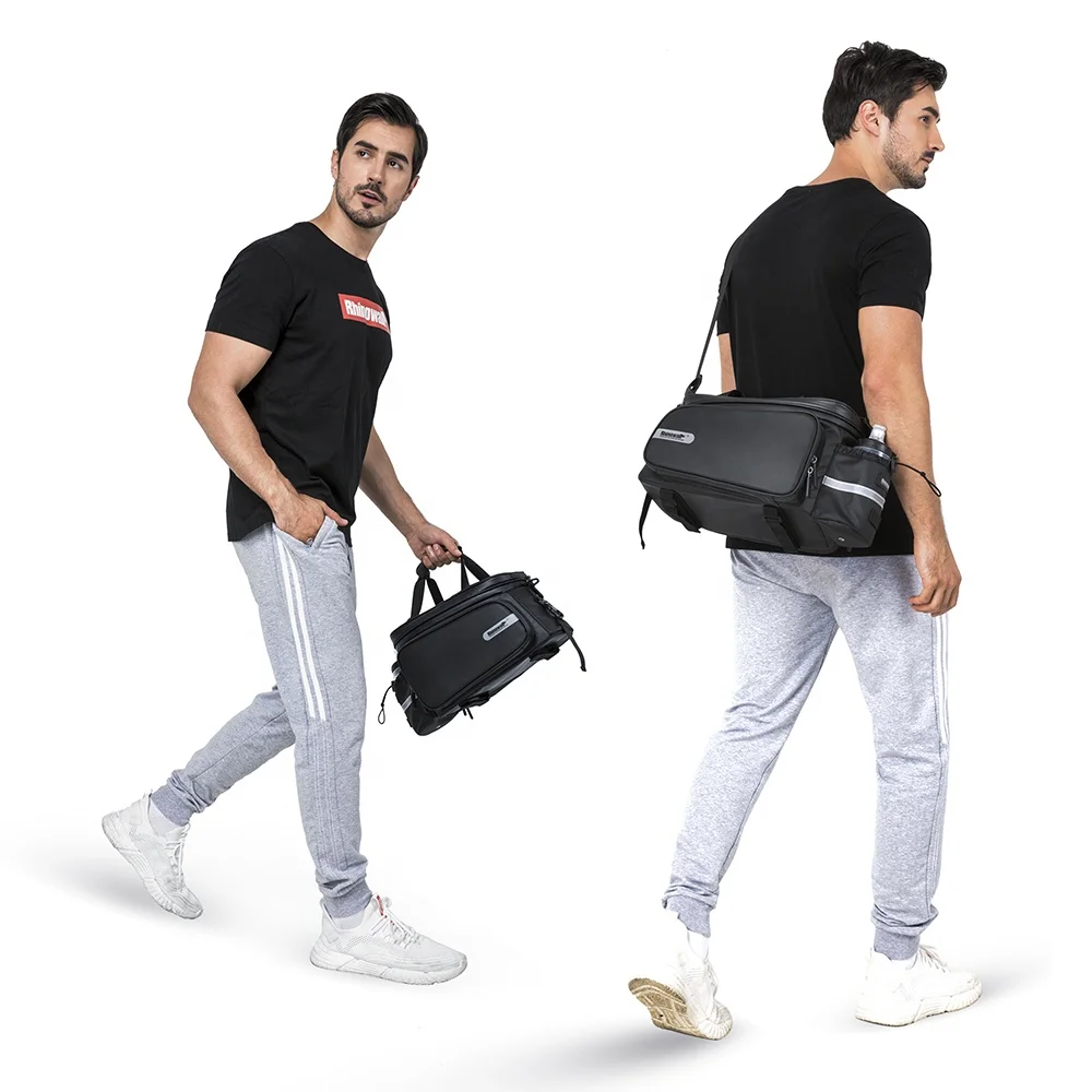 Rhinowalk Bike Trunk bag with expandable High Quality Outdoor Durable Bicycle Pannier Rear Rack Storage Bag