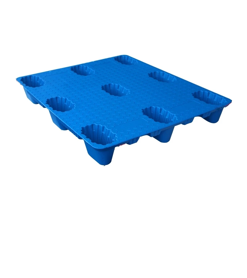 Commercial Grade Stackable Plastic Pallet Boxes Durable Euro Pallets 4-Way Entry Single Faced for Transportation