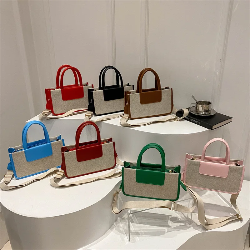 2024 New Summer Simple Handbag Casual Large Capacity Small Square Lady Popular Shoulder Sling Bag Women Fashion