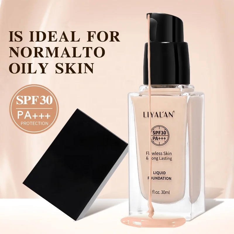 OEM Private Label SPF 30 Vegan Waterproof Long Lasting Face Makeup Liquid Matte Concealer Foundation