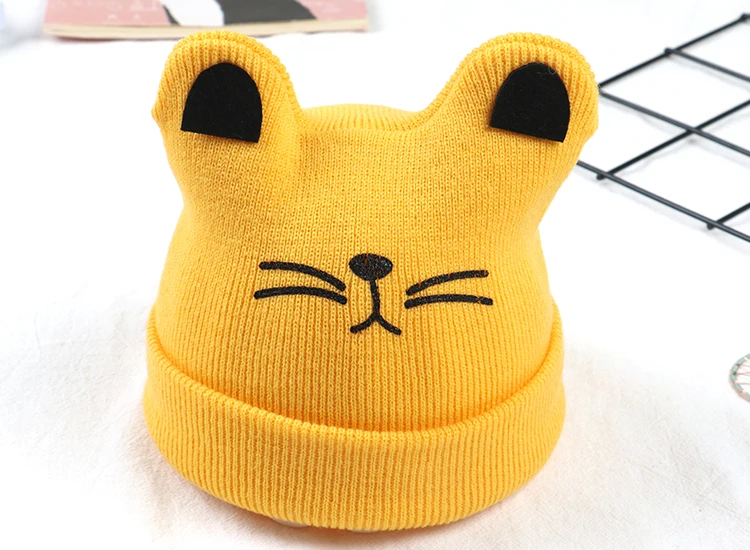 
Kids Girls Boys Child Winter Warm Hat Cute Cat Plush Cap Baby Warm Hat Earmuffs Head Hat 