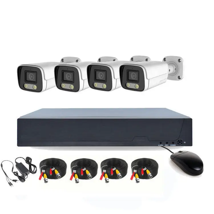 Hongnaer 1080P 5MP Waterproof Camera DVR 4 Channel Security Camera Set DVR Kit CCTV System